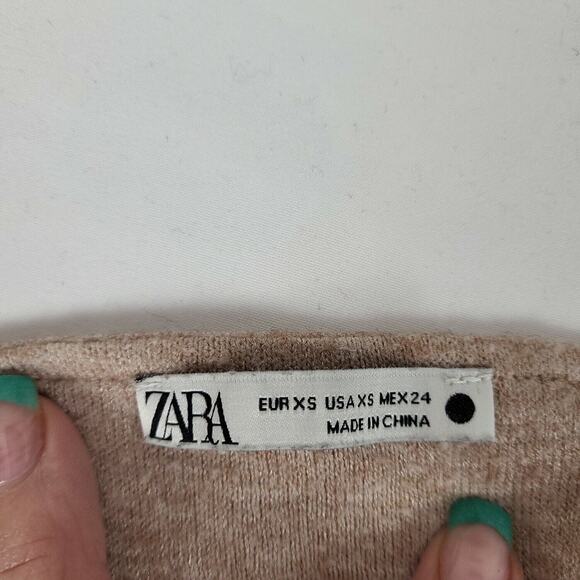 Zara Womens Tan Spaghetti Strap Full Coverage Pullover Minimizer‎ Bra Size XS - Picture 3 of 4